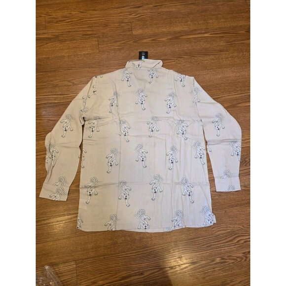 RIPNDIP X Clottee By Clot Dress Shirt Mens Sz XL Long Sleeve Button Up Beige NWT - Picture 14 of 16